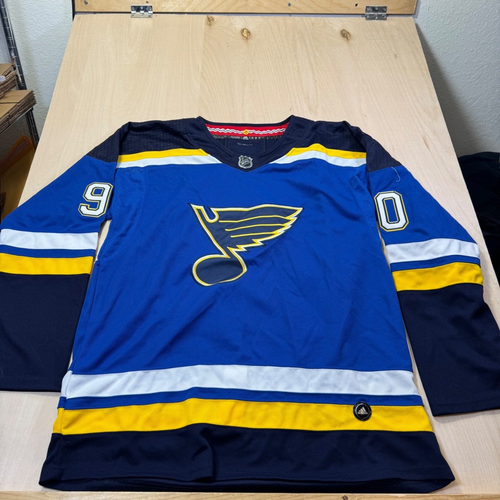 Adidas St Louis Blues Ryan O'Reilly 90 Authentic NHL Jersey Blue Mens 56